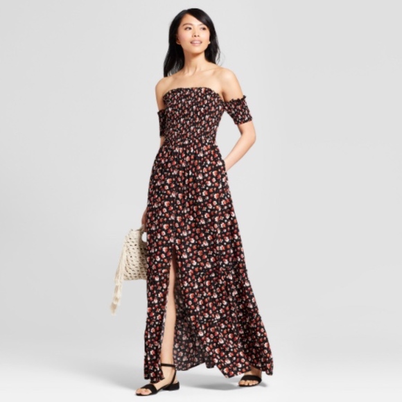 Xhilaration Dresses & Skirts - Xhilaration Floral Print Smocked Maxi Dress NWT